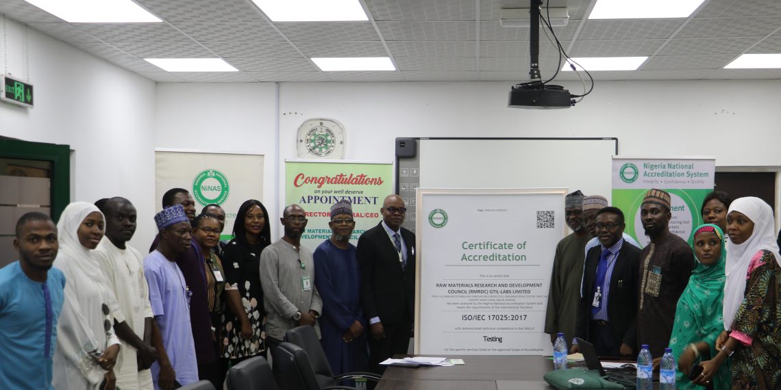 RMRDC Laboratory Bags NiNAS Accreditation, Boosting Industrial Development In Nigeria