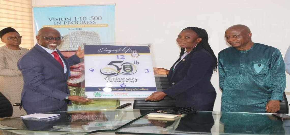 RMRDC Strengthens Ties with University of Ilorin, Presents Souvenir for Golden Jubilee
